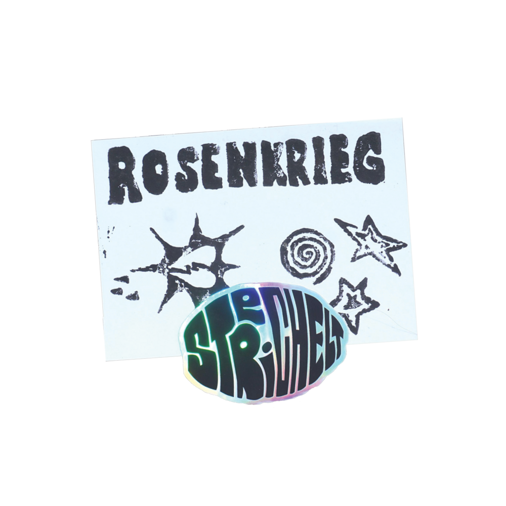 Rosenkrieg Linoldruckkarten